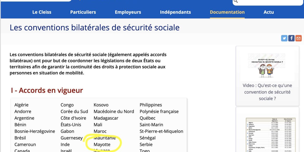 Mayotte, pays étranger d’après la Sécurité Sociale… française !